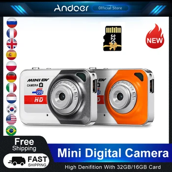 Andoer X6 Mini Digitalnu Kameru Portabl za Fotografije Srednjoj Denifition Digitalnu Kameru Mini Kamera Podršku 32GB ATF Karticu sa Mikrofon