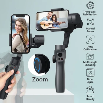 3-Osi Ručnim Gimbal Stabilizator za Poziv Telefonom Mobitela Snimak Vlog Video za iPhone 13 Pro Max Samsung Xiaomi firmu huawei