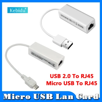 Kebidu USB 2.0 Mikro USB Da RJ45 mreže karte Muškarac Ethernet 5 Pin Mreže Lan Adapter Za Android PC za laptop Za Prozore
