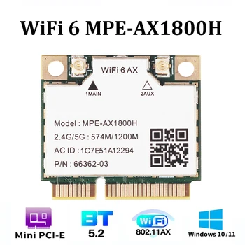 Mini pcie Wi-Fi 6 Kartica MT7921 Bluetooth za 5,2 AX1800 Dvojno Bend WiFi 6 Kartica 1800Mbps Bežični Adapter Za 2,4 G/5Ghz Za Laptop-PC