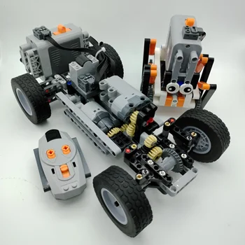 Električni blok set Kawaii 6-leggs Hoda Robot Moć RC Auto Model DIY Moć Motor Modul Djeca Obrazovni Igracke