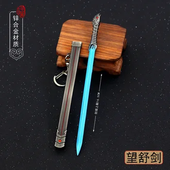 16cm WangShu Mač Drevna Kineska Metal Nerede Hladno Oružje Model Igru Animaciju Kuta Kući Ukras Ornament Zanata za Muške