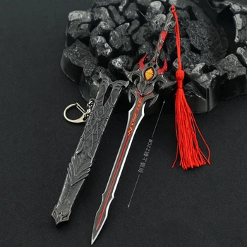 Douluo Kontinenta Oružje 22cm Tang Chen Sura Demon Mač Animaciju Privjesak za ključeve Mačeve Leptir Nož Mač Oružje Model Poklon Djetetu Igračka