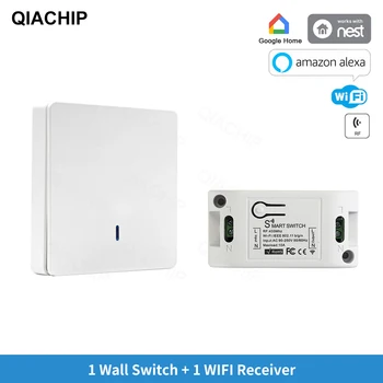 QIACHIP Univerzalni Wifi 433 Mhz Bežični Daljinski Zid Prekidač Svjetlo Pametan Kući Automatika IF Relej Modul Posao Sa Alexa