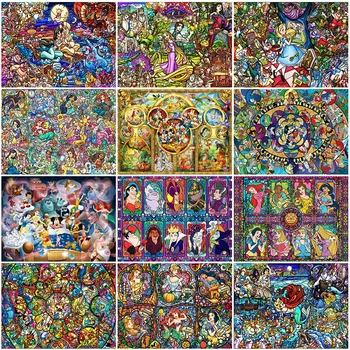 Disney Boje Po Brojevima Alise U Zemlji Cuda Sa Okvir Uljana Slika Mickey Mouse Da Crtaš Princeza Boja Crtani Zid Art
