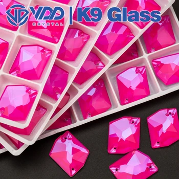 VDD 17x21mm Kosmičke AAAAA K9 Neon Rose Čašu Zašiti Na Kamenčići Šivanje Kristal Flatback Kamenje Odjeću Pribor vjenčanicu