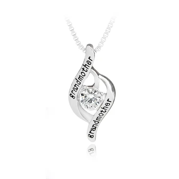 Mode baka ogrlicu kristal Šarm Nakit Jednostavno Kružne Venera Privjesak ogrlicu kutiju Lanac Ogrlice poklon za baku