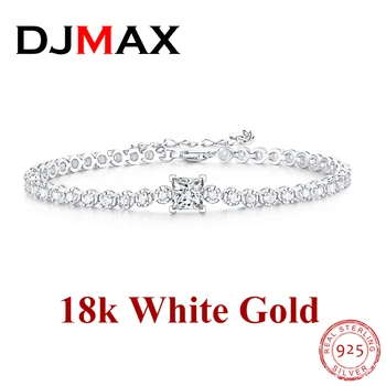 DJMAX Kvadratnih 5.5*5,5 m 1CT Moissanite Narukvicu sa GRA Sertifikat S925 Silver Mineralnu Narukvica za Žene