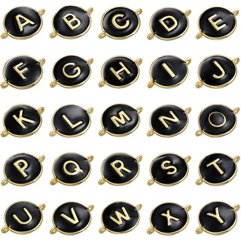 ZHUKOU 13x18mm crni brass je 26 slova nakit veza za žene narukvicu ogrlicu ručno nakit pribor model: VS440