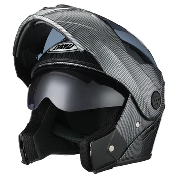 2020 DOT flipa Kacige vozač moto-krosa Pun Lice Moto se bavi dizajnom kompatibilnog Dvojno Objektiv Ugljen Helf Kacigu Čelu Sigurno Cascos capacete