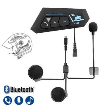 Bluetooth 5.0 Slušalice za Kacigu Motor Slušalice Handsfree Moto Motor Motor Bežični Interkom Slušalicu