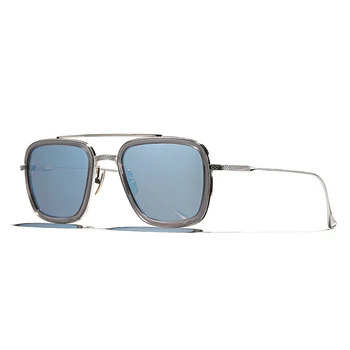 vrhunski kvalitet čista titanijumski naočale čovječe kvadratnih plocu naočale Pilot Duplo Most Edith mode žena UV400 sunčane Naočale