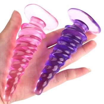 Spiralu Pagodu Analni dupe uključi sa Sisaljku Seks igračke Analni dilator za gej mekan analni uključi dildo za žene odrasli 18+