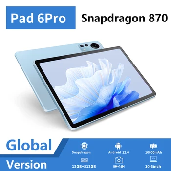 Tableta Snapdragon 870 CPU Originalni xioami Blok 6 Pro 11 Cm 8GB+256GB 60Hz Ekran 2560*1600 Android 12 Dvojno SIM Tablete PC