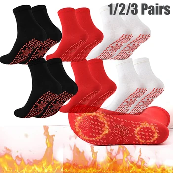 1-3Pairs Samo-Čarape za Grejanje Muškarci, Žene, Termalni Usijane Čarape Elastično Anti-Iskliznes Čarape na Otvorenom Ski Čarapu Nogu Toplije Čarape