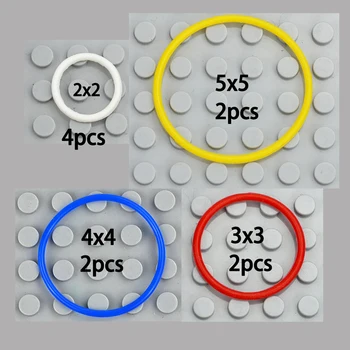 Cestica Bloka 10pcs/mnogo MCP Tehničke Gumica 2x2 3x3 4x4 5x5 EV3 Kompatibilni 85543 85544 Cigle Dijelove igracke