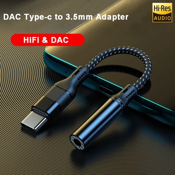 HIFI DAC Slušalicu Pojačalo USB Tip C do 3,5 mm Slušalice Jack Audio adapter Digitalni Dekoder POMOĆNA Pretvarač za SAMSUNG S21 S20+