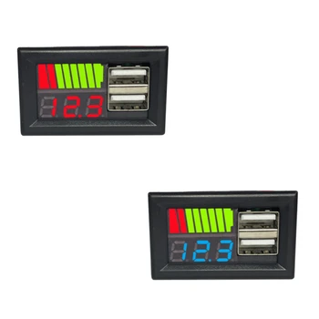 USB 5V 2.4 Auto Voltmeter Napon Metar Vijeće 12V-24V 3-7-ICA Litijum Baterija Kapaciteta Pokazatelj Snage Tester Li-jonski Trag kiselinu