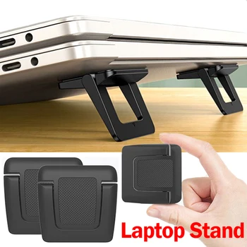1 Par Laptop Držač ABS Foldable Mini Prenosni Notes Stoji Hlađenje Blok Univerzalni Non-iskliznes Silikonske Desktop Laptop Stajati