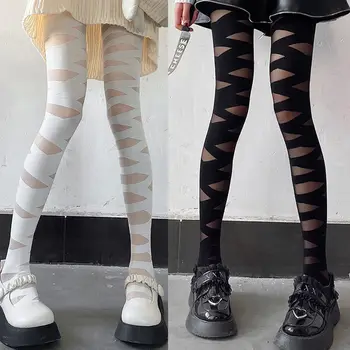 Devojka Zavoj Silk Hulahopke Japan Stavio Nogu Čarape Ludaca Hulahopke Kostime Pribor Udubljenoj Polu Transparentni Čarape
