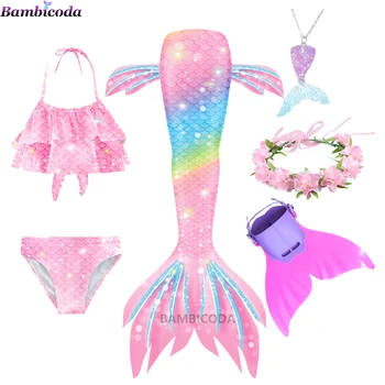 2023 Decu Devojaka Sirena Rep Kupaci Kostim Ludaca Djece Princeza Obući Kupaći Kostim Fantazija Plaži Bikini Mogu Dodati Monofin Peraje