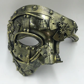 Steampunk Fantom Maskarada Ludaca Masku Loptu Pola Lice Ljudi Propalice Kostim Za Noć Veštica Kostim Rekvizite
