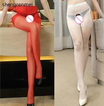 Shengrenmei Seksi Hulahopke Bele Helanke Žene Otvori Prepone Seksi Donje Rublje Butine Srednjoj Slik Ženske Čarape Crvena Čarapa Medijima