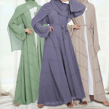 Dubai Proljeće Ljeto Zabave Dnevnik Lipman Haljinu Bliskom Istoku Otvori Abaya za Žene Haljinu Vestidos Largos Ogrtač Elegante Femme