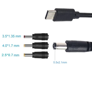 USB C Tip-C do 5.5x2.1mm 2.5x0.7mm 3.5x1.35mm 4.0x1.7mm 5V Moć Kabl za Ruter Svetlo Fan Bilo 5V Uređaje
