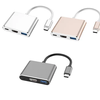Novi Tip-C ČVORIŠTE USB C Za HDTV-Kompatibilni Razdjelnik USB-C 3 U 1 4K HDTV USB 3.0 PD Brzo Naplaćivati Pametan Adapter za MacBook Dell