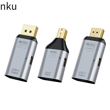 Nku USB C 4K UHD Adapter Grom Tip 3-C U DP/HDMI-Kompatibilni/Mini DP Pretvarač sa Moć Naplaćivati materijala za PC Macbook