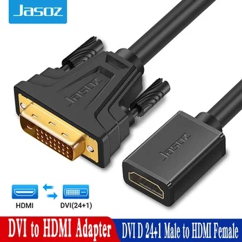 Jasoz DVI da HDMI Adapter Bi-smjer DVI D 24+1 Muškarac da HDMI Žena Kablovsku Veza Pretvarač za Projektor HDMI da DVI Cabl