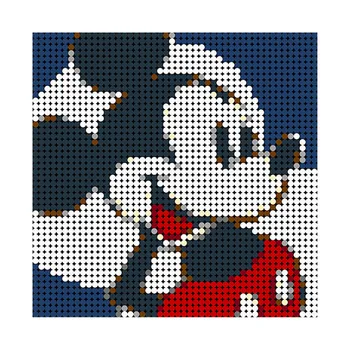 Disney Mickey Mouse Piksela Brick Sliku Ukrasni Sliku Okupio Blok Igracke za Odrasle Rođendanski Poklon za Djecu