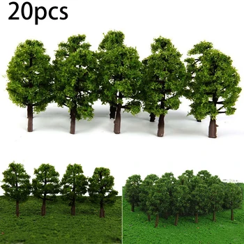20pcs 8CM Mini Model Drveće Mikro Pejzaž Dekor Voz Raspored Pribor 