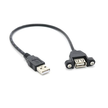 USB2.0 Muškarca sa ženom Produženje USB 2.0 Kablovsku 30cm Sa Vijeće Mount Rupu Kablovsku 50 cm 100cm