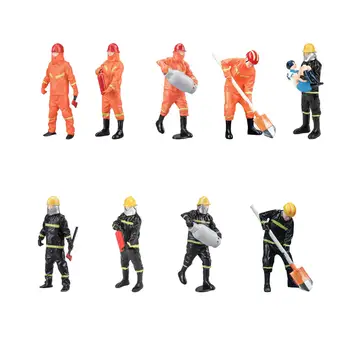 Smole 1/32 Skali Modeli Figuricu Minijaturni Ljudi Model Vatrogasac Brojke za Minijaturni Scenu Rad Fotografije Rekvizite Raspored