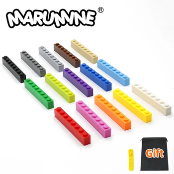 MARUMINE 1x8 Tačke Kocku MCP Brick Postavlja 50PCS/Puno Klasičnih Bloka Dijelove Izgradnju Set Djece 