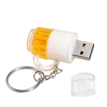 JASTER Pivo Plastičnu Šolju USB 64GB Poklone privezak U Disk 4GB 8GB 16GB 32GB