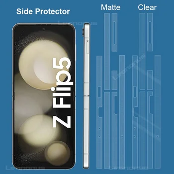 Transparentni Strani Kožu za Samsung Galaksiji Z Flip 5 4 3 Jasno i Mate Granice Ekran Zaštitnik Film Pokriti 3M Umotati Okvir Naljepnicu