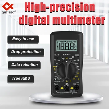 QHTITEC Digitalni Multimeter AC/DC Votage Trenutni Automatsko Tester 2000 Računa Istina GLISTE Omska Ammeter Capacitance Metar 830Plus