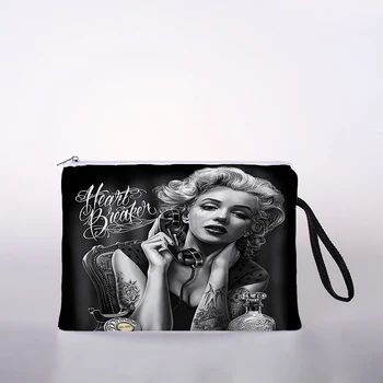 Monro uljana slika obrazac dame kozmetičkih torbu digitalni štampanje kozmetičkih torbu putovanja skladište torbu kozmetičkih vreću