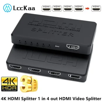 1 x 4 HDMI-kompatibilni Razdjelnik Pretvarač 1 u 4 Video Površine Razdjelnik 1x4 HDMI Središte Za PS4 Laptop Monitor TV-u Kutiju Projektor
