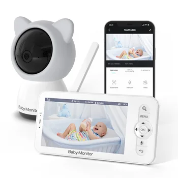 WOUWON Bebi Monitor Babyphone Video Bebu Kameru Bebe Dadilja HD 5 Cm LCD Dva Puta Razgovarati PTZ Uspavanke Za Novi Rođen